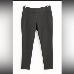 Soft Surroundings Charcoal Heather Ponte Pull-On Skinny Casua Minimalist Pants M